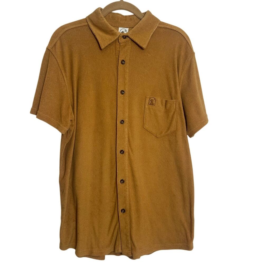 Dandy del Mar The Tropez Shirt Burnt Sienna Button Up Top Sz L